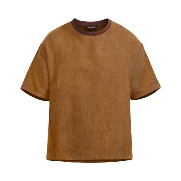 Suede Oversized T-shirt- Rust Size Large - Picture 1 of 1